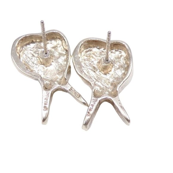 Sterling Silver Pair of Tennis Rackets Sport Post Earrings - Picture 3 of 4